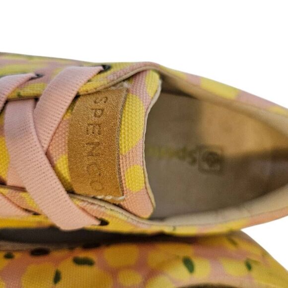 Spenco Orthotic womens sneakers,  pink/yellow.  Size 10. - Picture 3 of 5